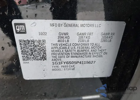 2023 Chevrolet Bolt Euv Fwd Lt z USA, uszkodzony, nr VIN 1G1FY6S05P4115627